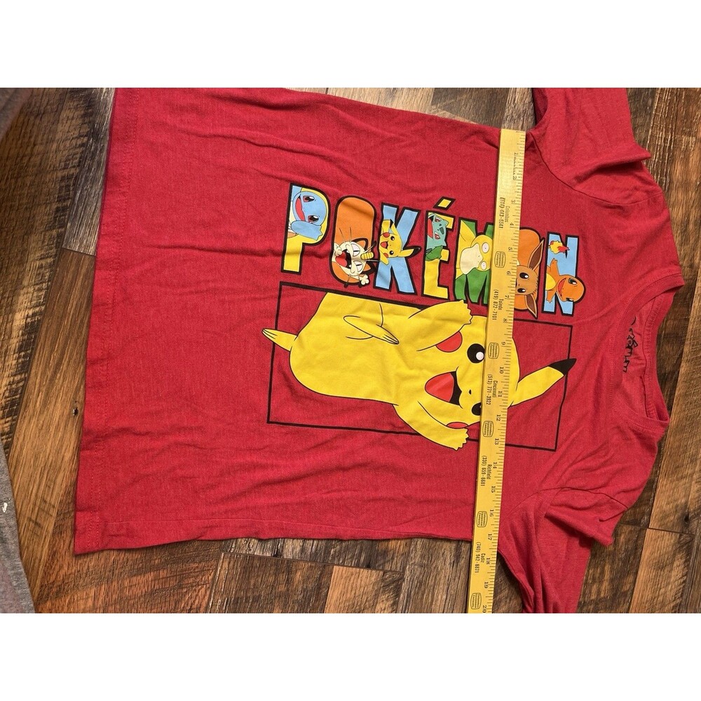 Pokemon Pikachu Graphic T Shirt Youth  XL Red 2022 Nintendo Anime - Picture 3 of 5